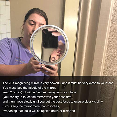 20x Magnifying Mirror with Suction Cups and Accessories 20x Magnifying Mirror with Suction Cups and Accessories